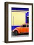 ¡Viva Mexico! Collection - Blue VW Beetle Car and Colorful Wall-Philippe Hugonnard-Framed Photographic Print