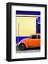 ¡Viva Mexico! Collection - Blue VW Beetle Car and Colorful Wall-Philippe Hugonnard-Framed Photographic Print