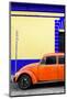 ¡Viva Mexico! Collection - Blue VW Beetle Car and Colorful Wall-Philippe Hugonnard-Mounted Photographic Print