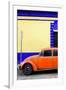 ¡Viva Mexico! Collection - Blue VW Beetle Car and Colorful Wall-Philippe Hugonnard-Framed Photographic Print