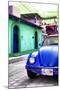 ¡Viva Mexico! Collection - Blue VW Beetle Car in a Colorful Street-Philippe Hugonnard-Mounted Photographic Print