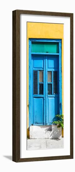 ¡Viva Mexico! Collection - Blue Window and Yellow Wall-Philippe Hugonnard-Framed Photographic Print