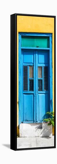 ¡Viva Mexico! Collection - Blue Window and Yellow Wall-Philippe Hugonnard-Framed Stretched Canvas