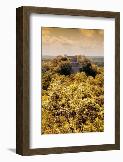 ¡Viva Mexico! Collection - Calakmul in the Mexican Jungle with Fall Colors III-Philippe Hugonnard-Framed Photographic Print