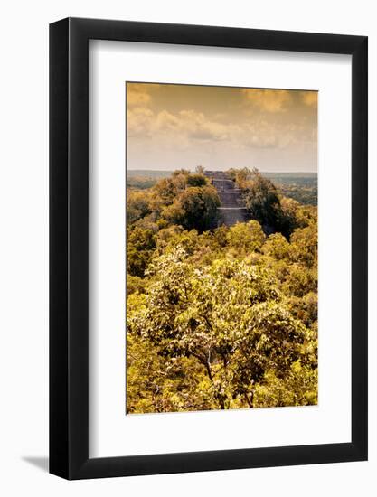 ¡Viva Mexico! Collection - Calakmul in the Mexican Jungle with Fall Colors III-Philippe Hugonnard-Framed Photographic Print