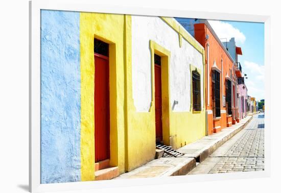 ¡Viva Mexico! Collection - Campeche Colorful Street-Philippe Hugonnard-Framed Photographic Print