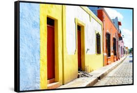 ¡Viva Mexico! Collection - Campeche Colorful Street-Philippe Hugonnard-Framed Stretched Canvas
