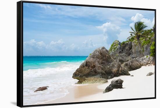 ¡Viva Mexico! Collection - Caribbean Beach-Philippe Hugonnard-Framed Stretched Canvas