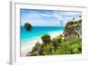 ¡Viva Mexico! Collection - Caribbean Coastline in Tulum-Philippe Hugonnard-Framed Photographic Print