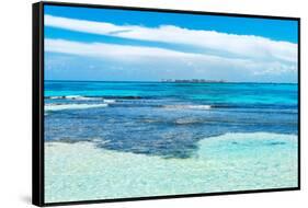 ¡Viva Mexico! Collection - Caribbean Coastline overlooking Cancun-Philippe Hugonnard-Framed Stretched Canvas