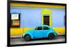 ¡Viva Mexico! Collection - Classic Blue VW Beetle Car and Colorful Wall-Philippe Hugonnard-Framed Photographic Print