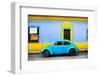 ¡Viva Mexico! Collection - Classic Blue VW Beetle Car and Colorful Wall-Philippe Hugonnard-Framed Photographic Print