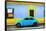 ¡Viva Mexico! Collection - Classic Blue VW Beetle Car and Colorful Wall-Philippe Hugonnard-Framed Stretched Canvas