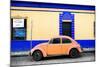 ¡Viva Mexico! Collection - Classic Coral VW Beetle Car and Colorful Wall-Philippe Hugonnard-Mounted Photographic Print