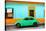 ¡Viva Mexico! Collection - Classic Green VW Beetle Car and Colorful Wall-Philippe Hugonnard-Stretched Canvas