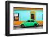 ¡Viva Mexico! Collection - Classic Green VW Beetle Car and Colorful Wall-Philippe Hugonnard-Framed Photographic Print