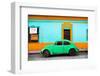 ¡Viva Mexico! Collection - Classic Green VW Beetle Car and Colorful Wall-Philippe Hugonnard-Framed Photographic Print