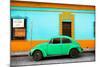 ¡Viva Mexico! Collection - Classic Green VW Beetle Car and Colorful Wall-Philippe Hugonnard-Mounted Photographic Print