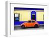 ¡Viva Mexico! Collection - Classic Orange VW Beetle Car and Colorful Wall-Philippe Hugonnard-Framed Photographic Print