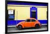 ¡Viva Mexico! Collection - Classic Orange VW Beetle Car and Colorful Wall-Philippe Hugonnard-Framed Photographic Print