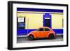 ¡Viva Mexico! Collection - Classic Orange VW Beetle Car and Colorful Wall-Philippe Hugonnard-Framed Photographic Print