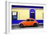 ¡Viva Mexico! Collection - Classic Orange VW Beetle Car and Colorful Wall-Philippe Hugonnard-Framed Photographic Print