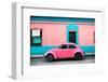 ¡Viva Mexico! Collection - Classic Pink VW Beetle Car and Colorful Wall-Philippe Hugonnard-Framed Photographic Print