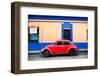 ¡Viva Mexico! Collection - Classic Red VW Beetle Car and Colorful Wall-Philippe Hugonnard-Framed Photographic Print