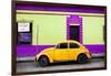 ¡Viva Mexico! Collection - Classic Yellow VW Beetle Car and Colorful Wall-Philippe Hugonnard-Framed Photographic Print