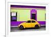 ¡Viva Mexico! Collection - Classic Yellow VW Beetle Car and Colorful Wall-Philippe Hugonnard-Framed Photographic Print
