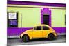 ¡Viva Mexico! Collection - Classic Yellow VW Beetle Car and Colorful Wall-Philippe Hugonnard-Mounted Photographic Print