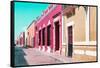¡Viva Mexico! Collection - Color Street in Campeche III-Philippe Hugonnard-Framed Stretched Canvas