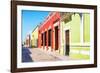 ¡Viva Mexico! Collection - Color Street in Campeche-Philippe Hugonnard-Framed Photographic Print