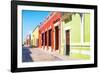 ¡Viva Mexico! Collection - Color Street in Campeche-Philippe Hugonnard-Framed Photographic Print