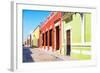 ¡Viva Mexico! Collection - Color Street in Campeche-Philippe Hugonnard-Framed Photographic Print