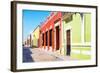 ¡Viva Mexico! Collection - Color Street in Campeche-Philippe Hugonnard-Framed Photographic Print