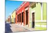 ¡Viva Mexico! Collection - Color Street in Campeche-Philippe Hugonnard-Mounted Photographic Print