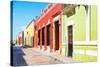 ¡Viva Mexico! Collection - Color Street in Campeche-Philippe Hugonnard-Stretched Canvas