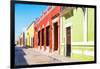 ¡Viva Mexico! Collection - Color Street in Campeche-Philippe Hugonnard-Framed Photographic Print