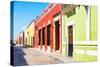 ¡Viva Mexico! Collection - Color Street in Campeche-Philippe Hugonnard-Stretched Canvas