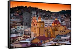 ¡Viva Mexico! Collection - Colorful City at Twilight - Guanajuato-Philippe Hugonnard-Framed Stretched Canvas