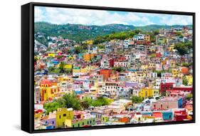 ¡Viva Mexico! Collection - Colorful Cityscape IX - Guanajuato-Philippe Hugonnard-Framed Stretched Canvas
