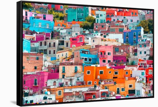 ¡Viva Mexico! Collection - Colorful Cityscape XII - Guanajuato-Philippe Hugonnard-Framed Stretched Canvas