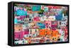 ¡Viva Mexico! Collection - Colorful Cityscape XII - Guanajuato-Philippe Hugonnard-Framed Stretched Canvas