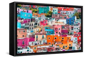 ¡Viva Mexico! Collection - Colorful Cityscape XII - Guanajuato-Philippe Hugonnard-Framed Stretched Canvas