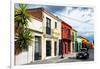 ¡Viva Mexico! Collection - Colorful Facades and Black VW Beetle Car-Philippe Hugonnard-Framed Photographic Print