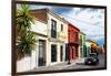 ¡Viva Mexico! Collection - Colorful Facades and Black VW Beetle Car-Philippe Hugonnard-Framed Photographic Print