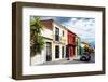 ¡Viva Mexico! Collection - Colorful Facades and Black VW Beetle Car-Philippe Hugonnard-Framed Photographic Print