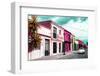 ¡Viva Mexico! Collection - Colorful Facades and White VW Beetle Car II-Philippe Hugonnard-Framed Photographic Print