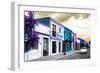 ¡Viva Mexico! Collection - Colorful Facades and White VW Beetle Car III-Philippe Hugonnard-Framed Photographic Print